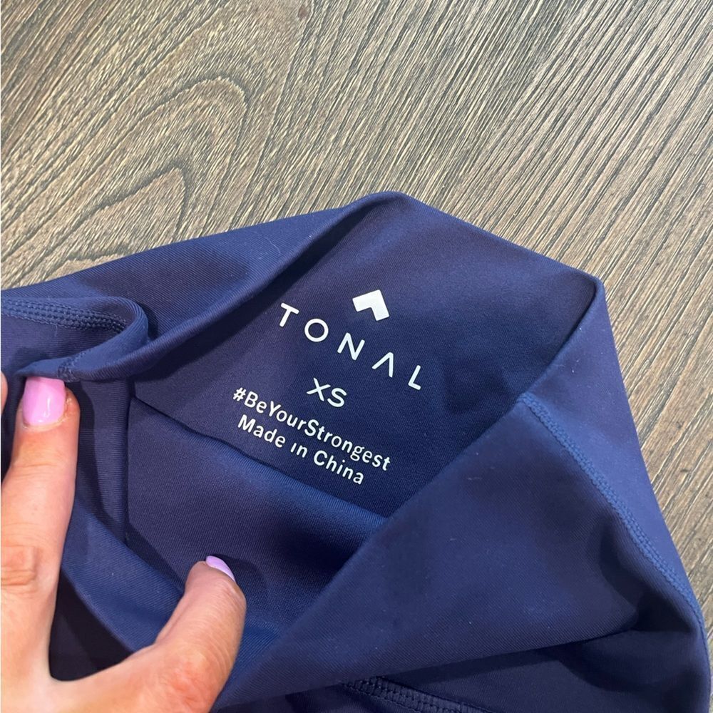 NWOT Tonal Womens Navy Blue High Waist Athletic Leggings Size XS - Picture 6 of 9